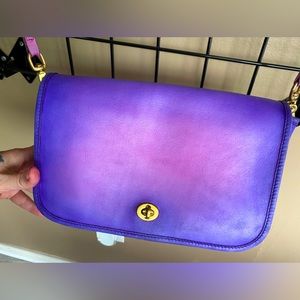 Recycled Riot vintage coach bag with Cheshire vibes